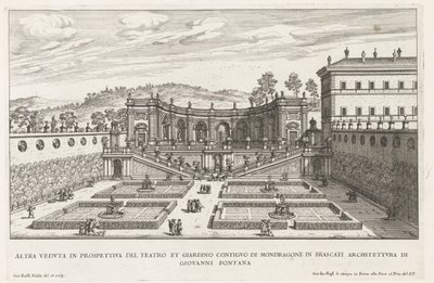 Gardens of Villa Mondragone in Frascati by Giovanni Battista Falda