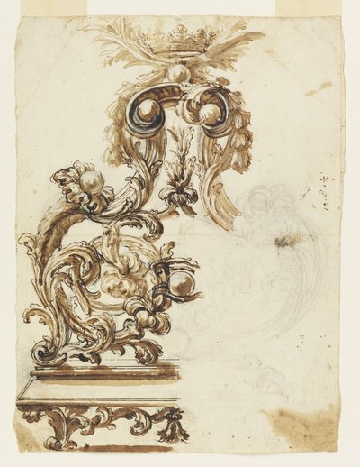 Design for a Gilt Bronze Ornament by Giovanni Battista Foggini