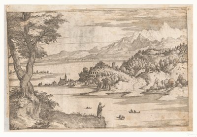 Peter Walking on Water (Landscapes with Scenes from the Life of Christ) by Giovanni Battista Fontana