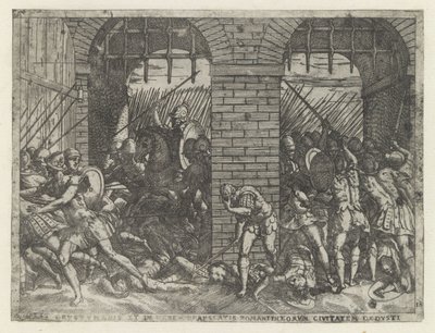 Roman Soldiers Invade Crustumerium by Giovanni Battista Fontana