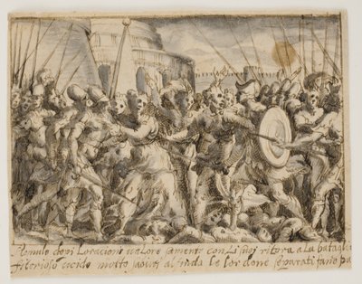 The Sabine Women Negotiating Peace Between the Romans and the Sabines by Giovanni Battista Fontana