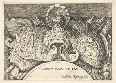 Plate 2: Trophies of Roman Arms from Decorations Above the Windows on the Second Floor by Giovanni Battista Galestruzzi
