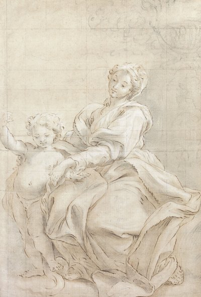 The Virgin and Child Near a Basin by Giovanni Battista Gaulli