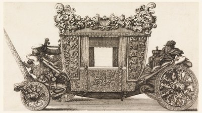 Side View of the First Carriage (1686) of Lord Castelmaine Built in 1686 by Andrea Cornely after Ciro Ferri, 1687-1700 by Giovanni Battista Lenardi