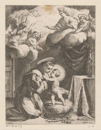 Saint Anthony of Padua Adoring the Child by Giovanni Battista Mercati