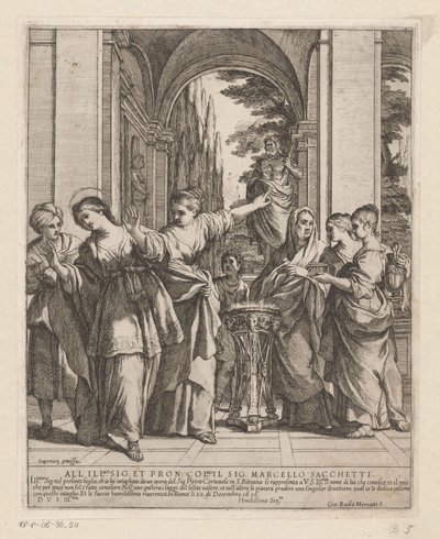 Saint Viviane Refuses to Sacrifice to the Pagan Gods by Giovanni Battista Mercati