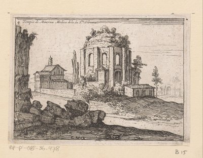 Ruins of the Temple of Minerva Medica in a Landscape (Views of Rome) by Giovanni Battista Mercati