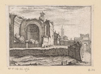 Ruins of the Temple of Venus and Roma in Rome (Views of Rome) by Giovanni Battista Mercati