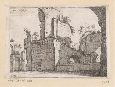 Ruins of the Baths of Caracalla in Rome by Giovanni Battista Mercati