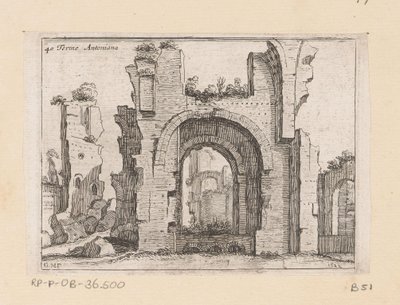 Ruins of the Baths of Caracalla in Rome by Giovanni Battista Mercati