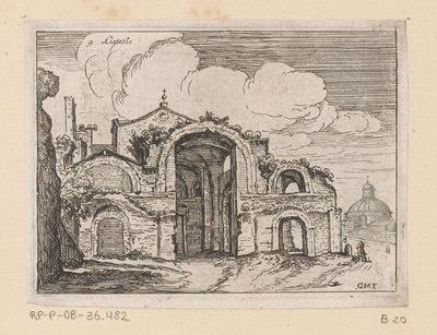 Ruins of the Baths of Diocletian in Rome by Giovanni Battista Mercati