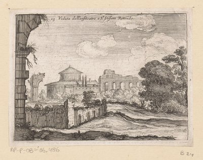 Ruins of an Amphitheater at San Stefano Rotondo in Rome by Giovanni Battista Mercati