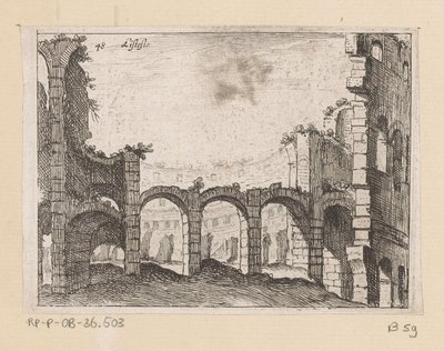 Ruins of the Colosseum in Rome by Giovanni Battista Mercati