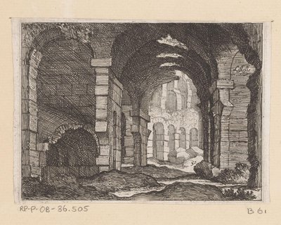 Ruins of the Colosseum in Rome by Giovanni Battista Mercati