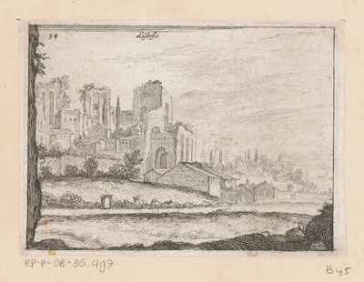 Ruins of Palazzo Maggiore in Rome by Giovanni Battista Mercati