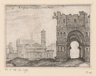 San Giorgio in Velabro and the Arch of Janus in Rome (series title: Views of Rome) by Giovanni Battista Mercati