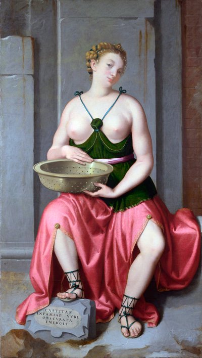 Portrait of the Roman Vestal Virgin Tuccia by Giovanni Battista Moroni