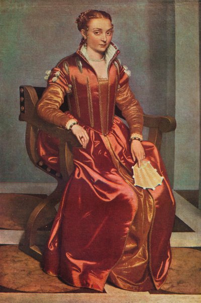 Portrait of a Lady (detail) by Giovanni Battista Moroni