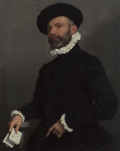 Portrait of a Man holding a Letter, c. 1570 by Giovanni Battista Moroni