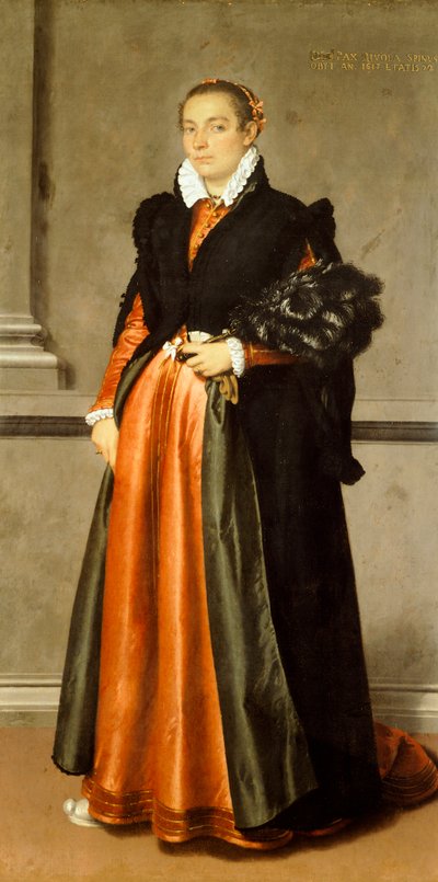 Portrait of noblewoman Pace Rivola Spini by Giovanni Battista Moroni
