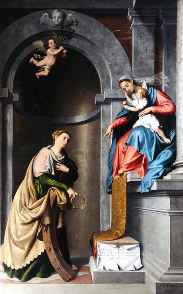 The Mystic Marriage of St. Catherine by Giovanni Battista Moroni