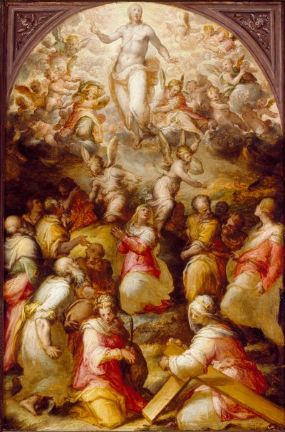 Christ in Glory with SS Agnes and Helena by Giovanni Battista Naldini