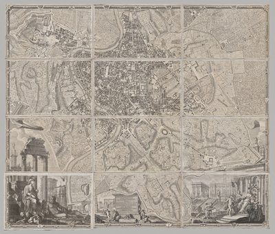 Nuova pianta di Roma by Giambattista Nolli, 1748, known as La Pianta Grande di Roma by Giovanni Battista Nolli