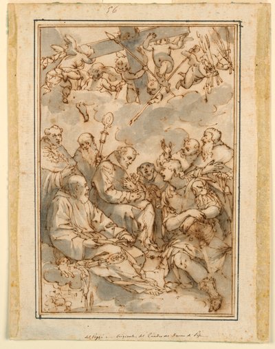 Exaltation of the Cross and Saints by Giovanni Battista Paggi