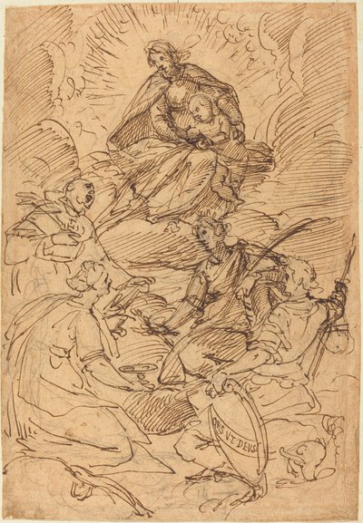 The Madonna and Child in Glory Adored by Saints by Giovanni Battista Paggi