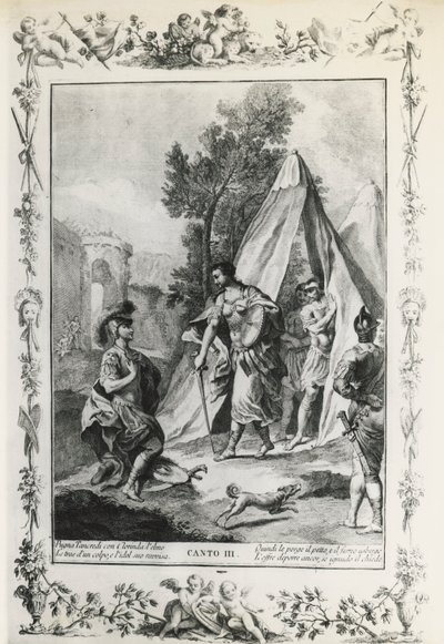 Jerusalem Delivered, canto III, illustration for poem by Torquato Tasso by Giovanni Battista Piazzetta