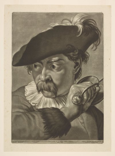 Man in a Feathered Hat by Giovanni Battista Piazzetta