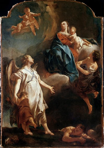 The Apparition of the Madonna to the Guardian Angel by Giovanni Battista Piazzetta