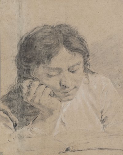 Young Boy Reading a Book by Giovanni Battista Piazzetta