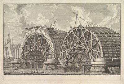 A View of Part of the Intended Bridge at Blackfriars, London by Giovanni Battista Piranesi
