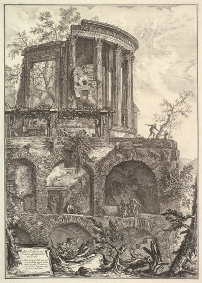 Another View of the Temple of the Sibyl in Tivoli by Giovanni Battista Piranesi
