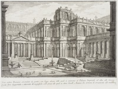 Ancient Forum Surrounded by Porticoes by Giovanni Battista Piranesi
