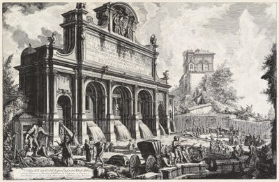 View of the Castello dell’Acqua Paola on Monte Aureo (Gianicolo) by Giovanni Battista Piranesi