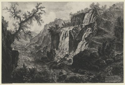 View of the Waterfall in Tivoli by Giovanni Battista Piranesi
