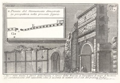Aqueduct of the Acqua Giulia, Speco della Giulia by Giovanni Battista Piranesi