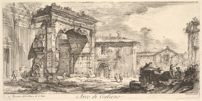 Arch of Galienus. Facade of the Church of S. Vito by Giovanni Battista Piranesi