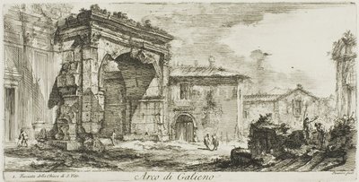 Arch of Galienus. Facade of the Church of S. Vito, plate 29 from Some Views of Triumphal Arches and other monuments by Giovanni Battista Piranesi