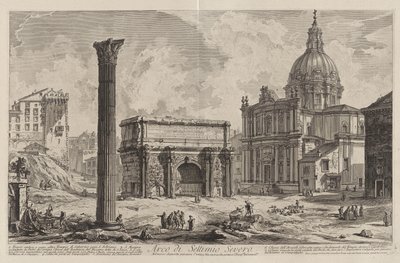 Arch of Septimius Severus through Which Passed the Ancient Sacred Way that Brought the Victors to the Capitol by Giovanni Battista Piranesi