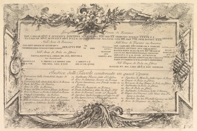 Inscription on the Side of the Rimini Bridge, ca. 1748 by Giovanni Battista Piranesi