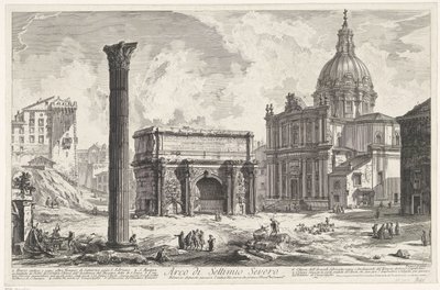 Arch of Septimius Severus on the Roman Forum by Giovanni Battista Piranesi