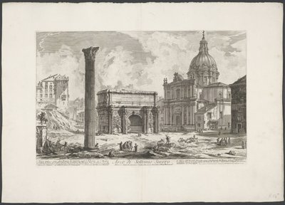 Arch of Septimius Severus at the Roman Forum by Giovanni Battista Piranesi