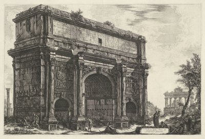Arch of Septimius Severus in Rome (Views of Rome) (Views of Rome drawn and engraved by Giambattista Piranesi) by Giovanni Battista Piranesi