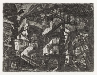 Carceri Series, Plate XIV by Giovanni Battista Piranesi