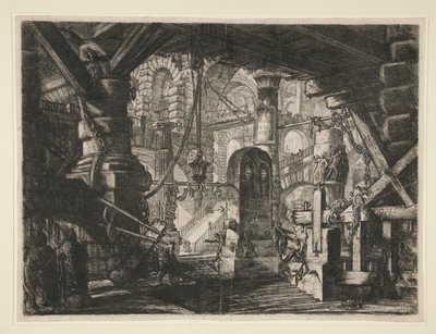 Carceri, XVI: The Pier with Chains by Giovanni Battista Piranesi