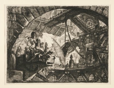 Prisoners on a Projecting Platform, Plate X from Carceri by Giovanni Battista Piranesi