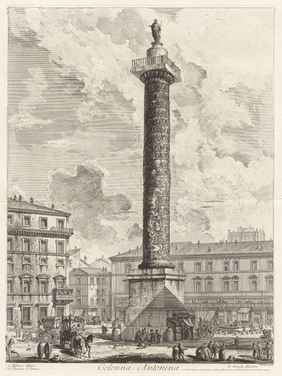 The Column of Marcus Aurelius, from Views of Rome by Giovanni Battista Piranesi